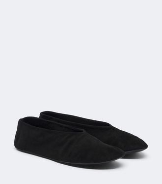 The Row Stella suede ballet flats