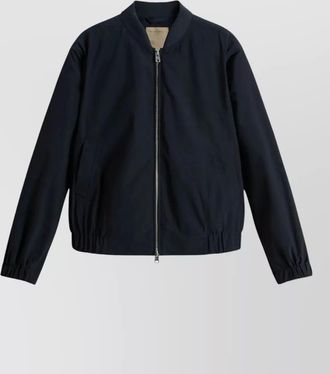 Woolrich lightweight bomber jacket elastic cuffs hem pockets