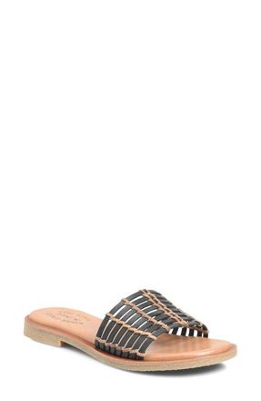 Kork-ease Deja Slide Sandal in Black Leather at Nordstrom, Size 10