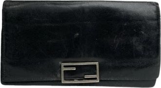 Fendi Pre-owned Baguette ID Holder - Dames - Vintage Accessoires - Zwart - ONE Size - Leer - Vintage