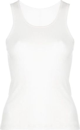 Wardrobe.NYC Geribbelde Tanktop - Dames - Tops zonder mouwen - Wit - XS - Katoen - Tops