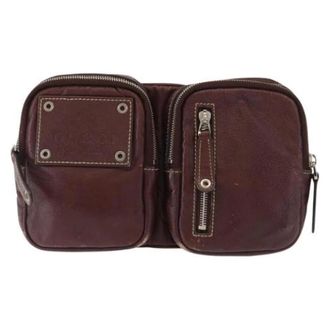 Gucci Pre-owned Vintage Leather Belt Bag - Heren - Vintage Heuptassen - Rood - ONE Size - Leer - Vintage