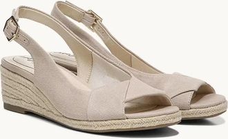 Life Stride Socialite G3040F2250 Sandals Womens Taupe Canvas Slingback LION639