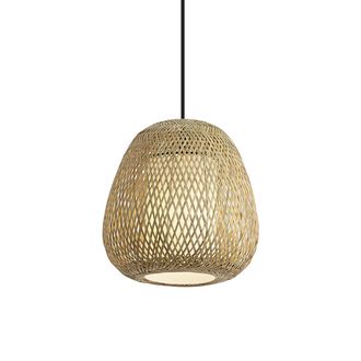 QAZQA Qazqa L&aacute;mpara Colgante Japandi De Bamb&uacute; 30cm Ip44 - Moana