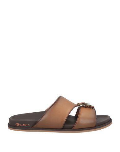 サンダル SANTONI Men Sandals Black MCEK16723HC6MGOR N01 SANTONI：サンダル メンズ - ブラック | GIGLIO.COMオンラインの