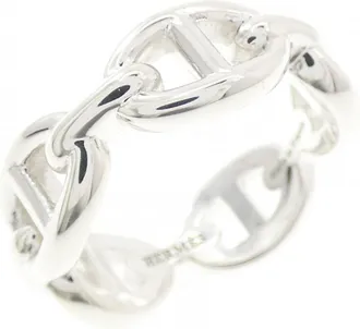 Herm&egrave;s Silver 925 Band Ring (Pre-Owned)