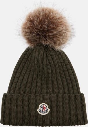 Moncler Berretto in lana vergine con logo