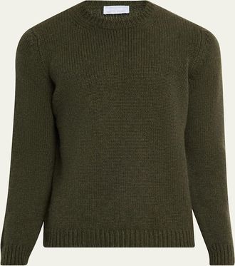 Anderson & Sheppard Mens Plain Knit Cashmere Crewneck Sweater