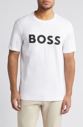 BOSS Tiburt Logo Graphic T-Shirt in White at Nordstrom Rack, Size X-Large