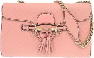 Gucci Pre-owned Cross Body Bags, female, Pink, Size: ONE SIZE Pre-owned Vintage Shoulder Bag