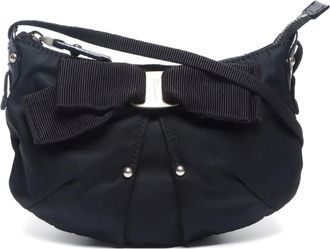 Ferragamo Borsa a spalla Vara Bow anni 90 - Nero