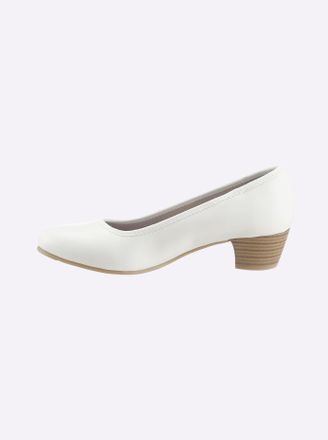 Jana Pumps JANA, Damen, Gr. 37, weiss (wei&szlig;), Lederimitat, Schuhe Pumps
