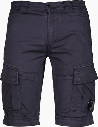 C.P. Company Mens Satin Stretch Lens Cargo Shorts - Navy - Size: 36/32