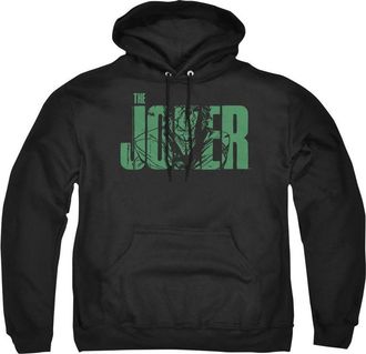 Gildan Batman Joker Text On Black Adult Pull Over Hoodie / Hooded Sweatshirt