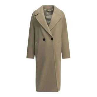 Circolo 1901 Double-breasted jas - Dames - Mantels - Beige - Maat: S/M Zijde