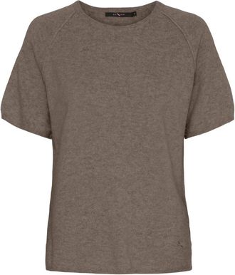 BTF-CPH Rondgebreide kleding - Dames - Ronde hals truien - Bruin - L - Wol - Truien & Vesten