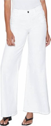 Frame Denim Le Slim Palazzo Wide Leg Jeans In White
