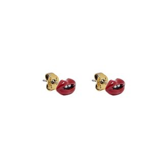 Marc Jacobs Accessoires, Dames, Rood, ONE Size, Lips Stud Earrings
