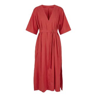 ottod'Ame Midi Dresses, female, Red, Size: 2XS Cotton Midi Dress