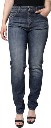 Dolce & Gabbana Womens Straight Leg Jeans - Medium Blue Cotton - Size EU 40 (Womens)