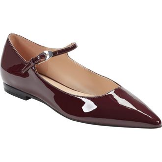 Marc Fisher Trella Mary Jane Pointed Toe Flat in Dark Red at Nordstrom Rack, Size 5.5