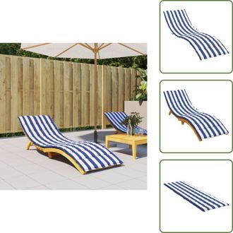 vidaXL Furniture Limited - Cuscino per Lettino a Righe Bianche e Blu in