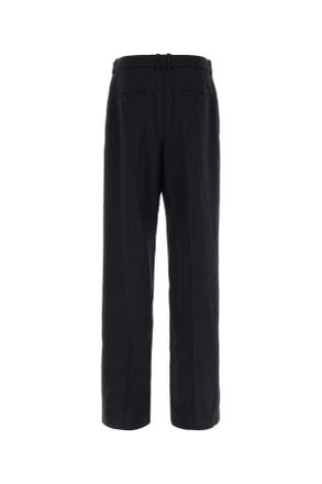 Saint Laurent 844153y5k32 4140 Marine Exterior: Wool Pantaloni Trousers