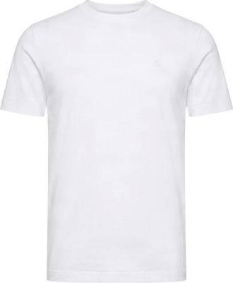 HUGO BOSS Tops, Heren, Wit, XL, Katoen, T-shirt met ronde hals