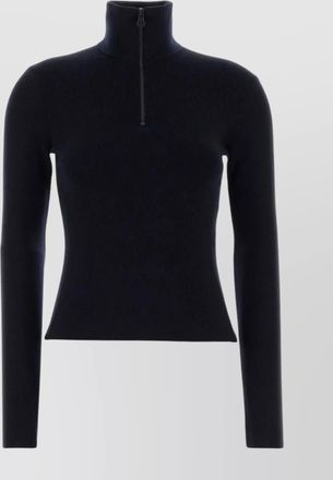 Courrèges wool sweater with high neck and long sleeves