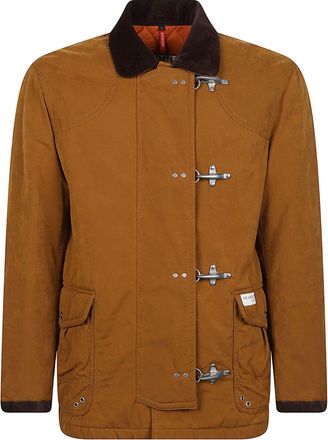 Fay 4 Ganci Washed Brown Archive Toggle Jacket