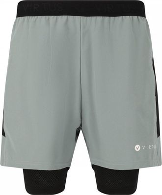 Virtus Mens Dylan 2-in-1 Stretch Short Medium Sea Green