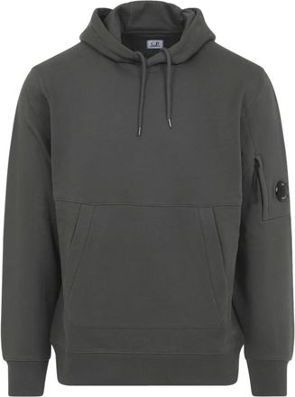 C.P. Company Diagonal Raised Fleece Hooded Lens Sweatshirt - Heren - Hoodies - Grijs - XL - Katoen - Hoodies & sweatvesten