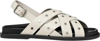 Geox D Adelash Sandalen - Dames - Sandalen - Beige - 38 EU - Leer - Schoenen