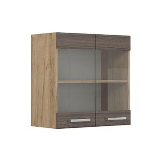 Vicco Armario De Cocina Con Vidrio R-line, Gris Noble, 60 Cm