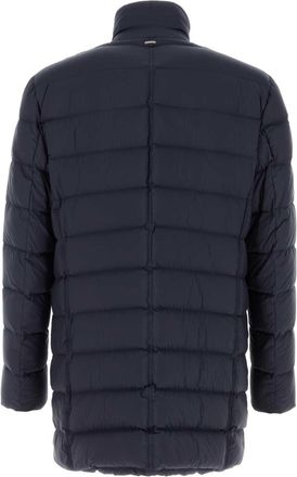 Herno Mens Navy Blue Nylon Padded Jacket Newblu Piumini Down