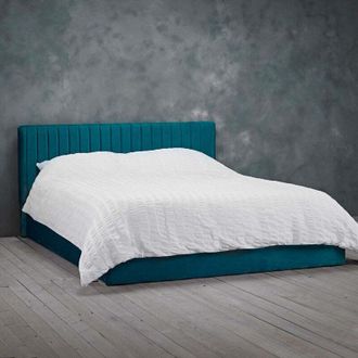 LPD Furniture Berlin Double Bed - Velvet - L200 x W152 x H87 cm - Teal