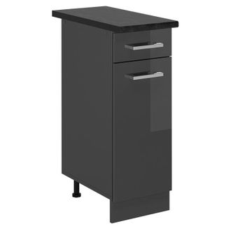 Vicco Mueble Bajo De Cocina R-line, Antracita Alto Brillo, 30 Cm, Et Antracita, Vicco