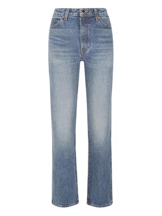 Khaite Danielle five-pockets straight-leg jeans - Blue