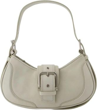 Osoi Cr&egrave;me Leren Schoudertas met Magneetsluiting - Dames - Schoudertassen - Wit - ONE Size - Leer - Tassen