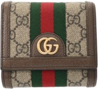 Gucci Beige Gg Supreme Leather Wallet (Bi-Fold) (Pre-Owned)