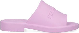 Ferragamo Pink Rubber Logo Sandals