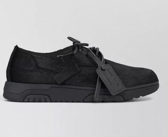 Off-white leather derby shoes