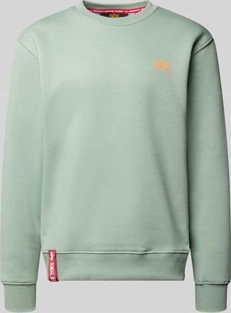 Alpha Industries Alpha Industries Sweatshirt mit gerippten Abschlüssen in Mint, Größe XXXL