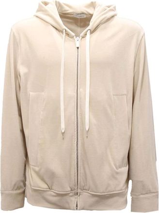 Paolo Pecora Sweatshirt met rits - Heren - Vesten met rits - Wit - S - Hoodies & sweatvesten