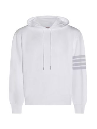 Thom Browne White Stripes Hood Sweatshirt