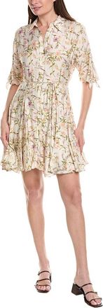 Taylor Black & White Geometric Print Fit & Flare Dress