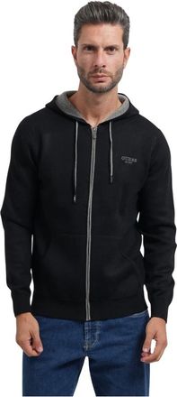 Guess Nolan Hooded Zipped Cardi Swtr - Sweatshirts & Hoodies - Hombre - Negro - 2XL