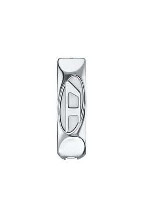 Diesel Logo Single Hoop Earring in Silver at Nordstrom