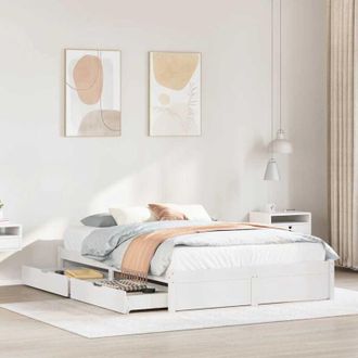 vidaXL Vidaxl - Estructura De Cama Sin Colch&oacute;n Madera De Pino Blanca 120x200 Cm