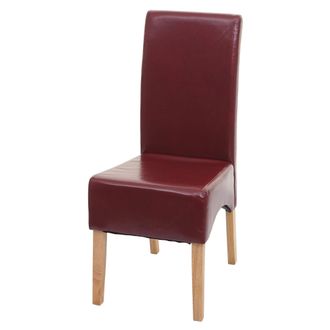 Hhg Hhg - Silla De Comedor Latina, Silla De Cocina, Cuero, Rojo, Patas Claras